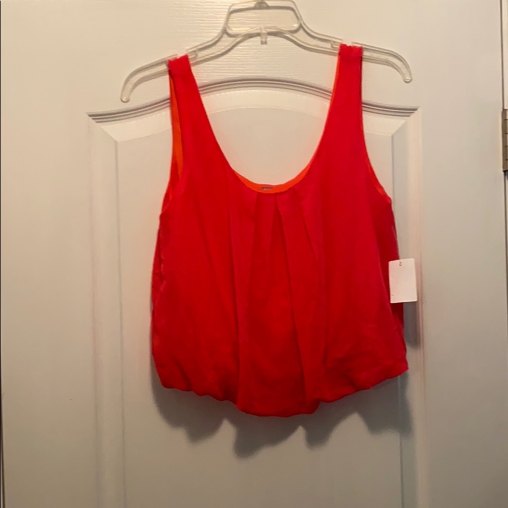 Coral Color, Cropped Top